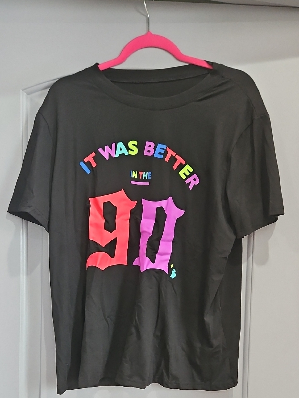 Kids Black Graphic Tee - 'It Was Better in the 90s'